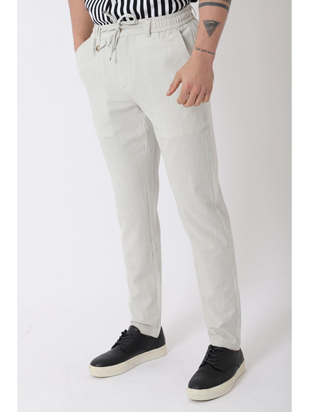 Bej Örme Jogger Pantolon CPT_0394-7