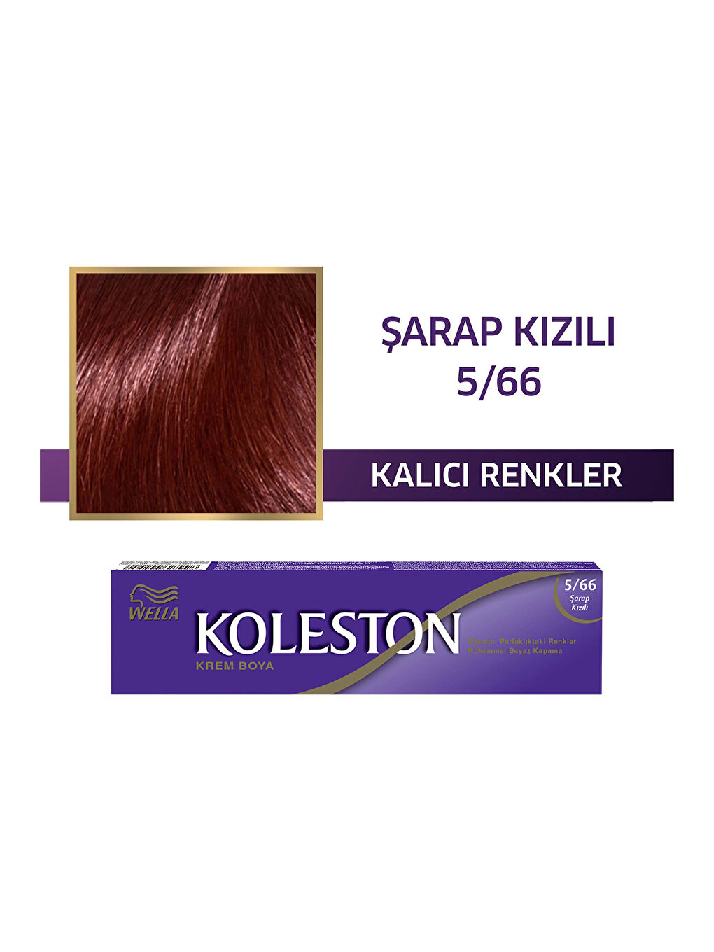 Wella Renksiz Koleston Single Tüp Boya 5 66 Kızılı - 1