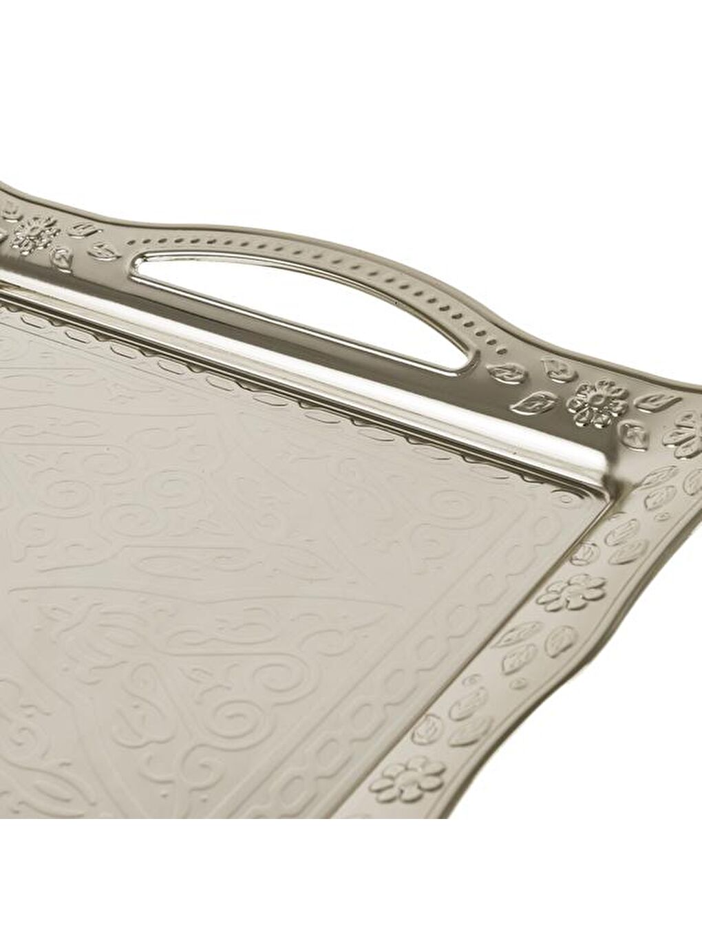 Gri 2'li Dikdörtgen Tepsi - Gümüş-2