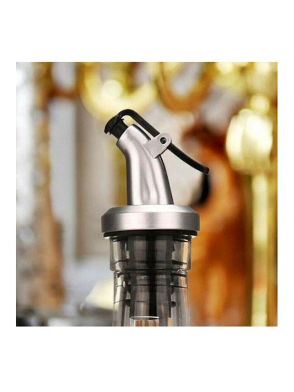 Siyah 6 Adet Kapaklı Şişe Ucu Servis Aparatı Damlalık Yağdanlık Tıpa-4