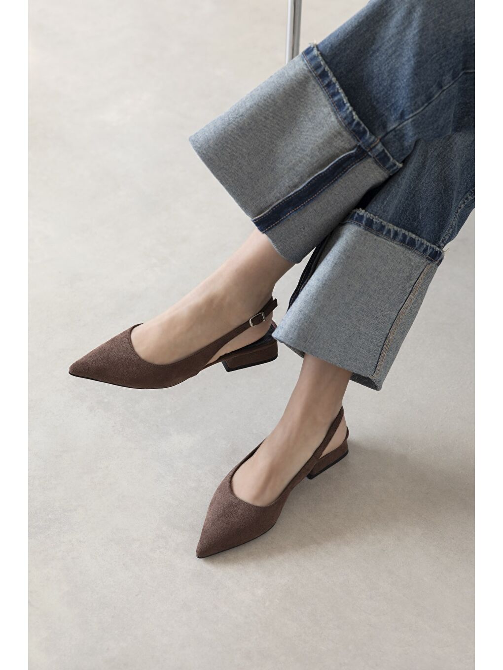 Kahverengi Jesse Kadın Topuklu Süet  Ayakkabı Kahve