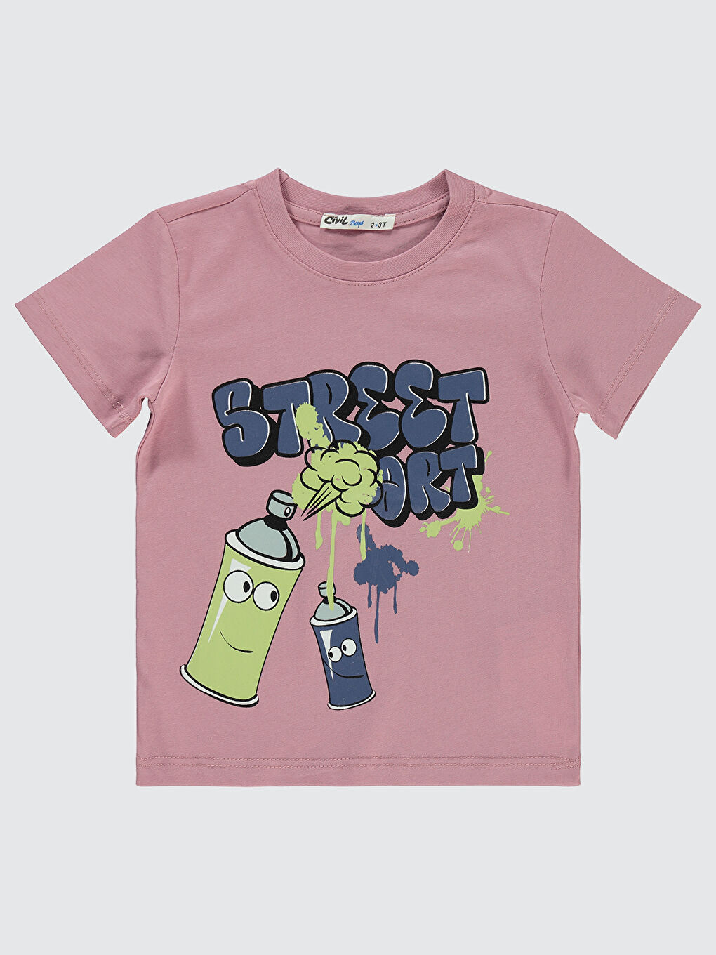 Pembe Boys Erkek Çocuk Tişört 2-5 Yaş Gül Kurusu