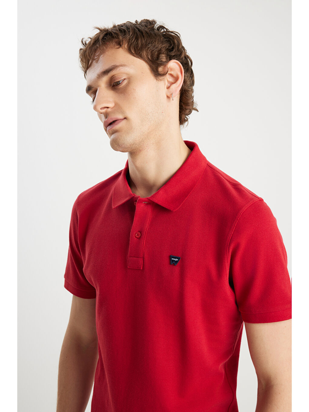 %100 Pamuk Regular Fit Normal Kesim Kırmızı Polo Yaka Tişört-3