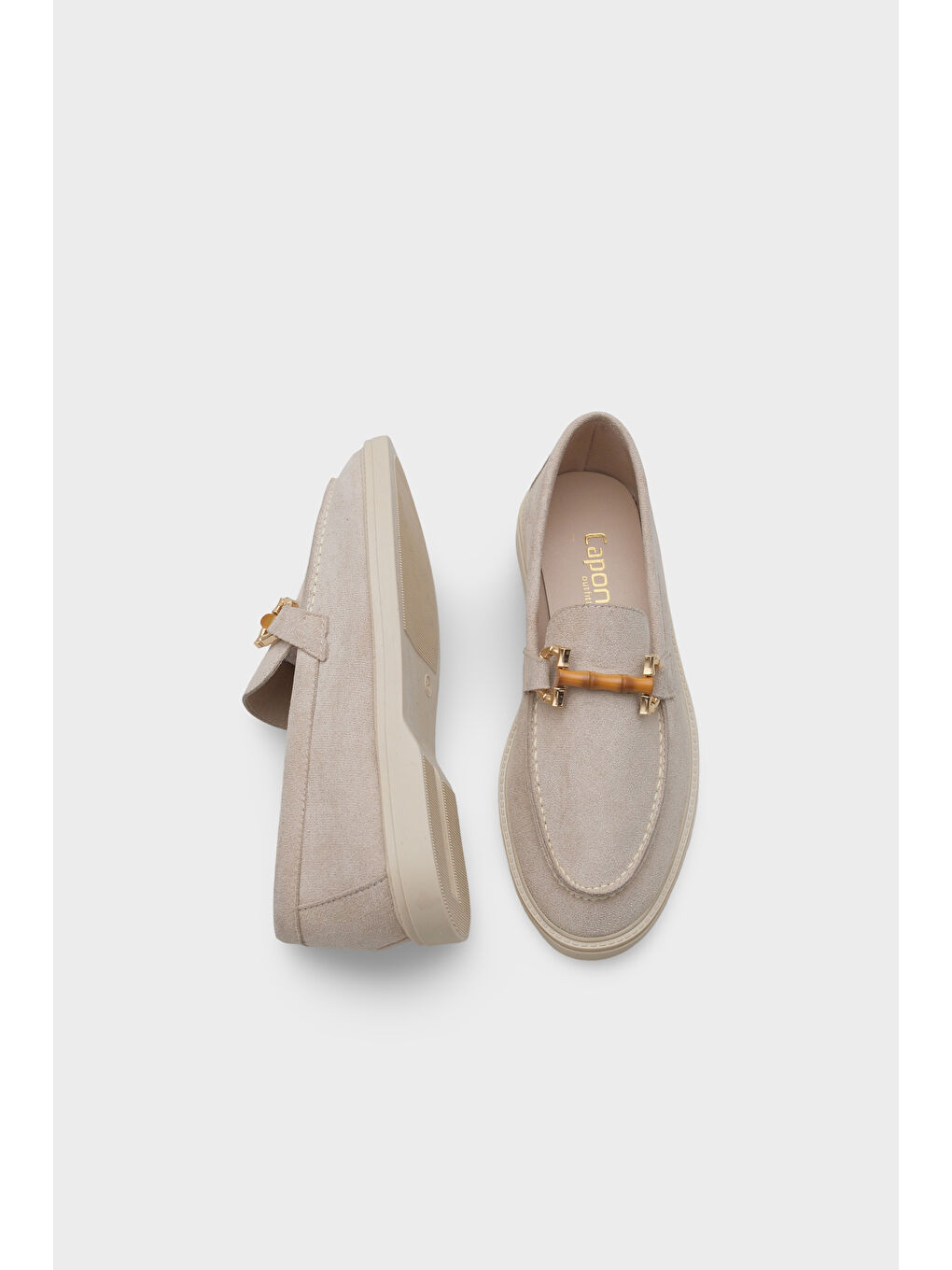 Bej Pauline Tokalı Kadın Loafer-4