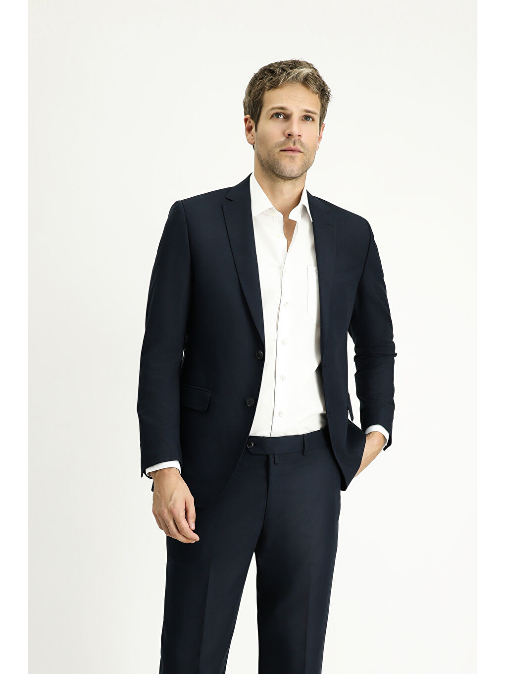 Lacivert 6 Drop Regular Fit Standart Kesim Takım Elbise-1