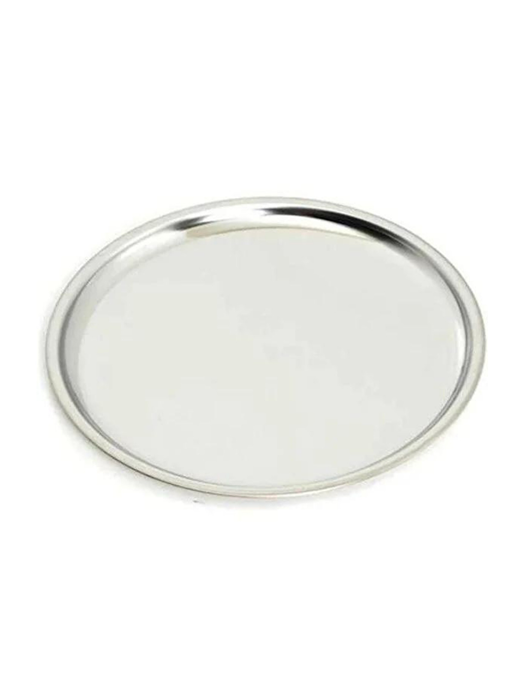 Gri Paslanmaz Çelik 2 Adet 23 Cm Yuvarlak Servis Tabağı-3