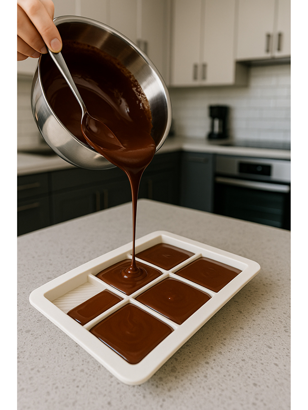 Ekru Çikolata Kalıbı Silikon Krem Rengi 2 Adet-1