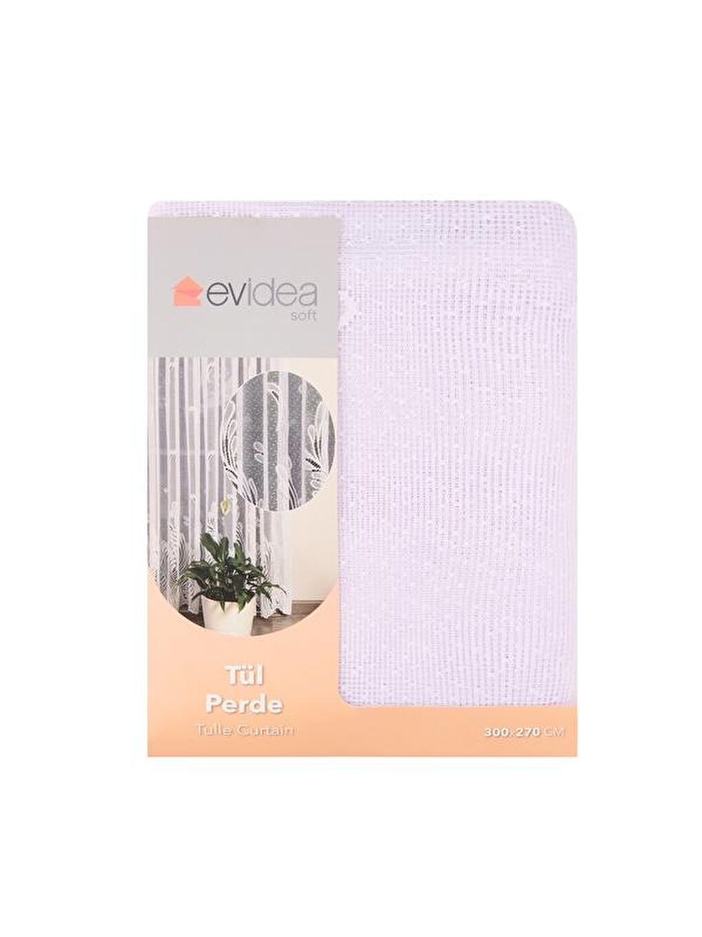 Evidea Soft Shaggy Tül Perde - Beyaz - 300x270 cm - 1