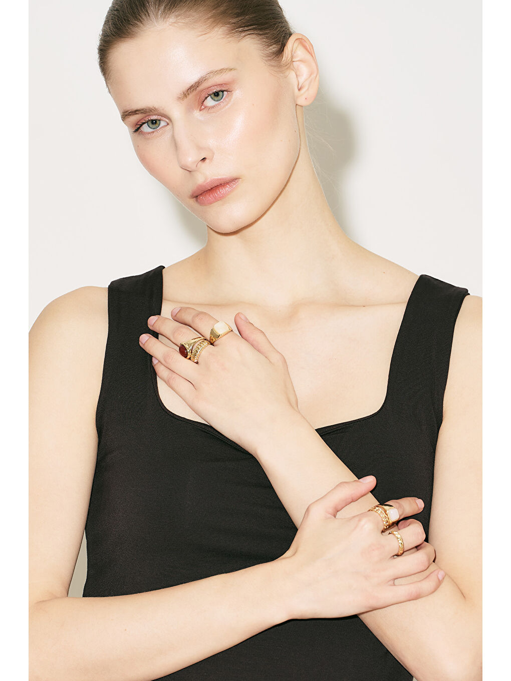 Sarı Geometrik Amber Bileklik Amber-2