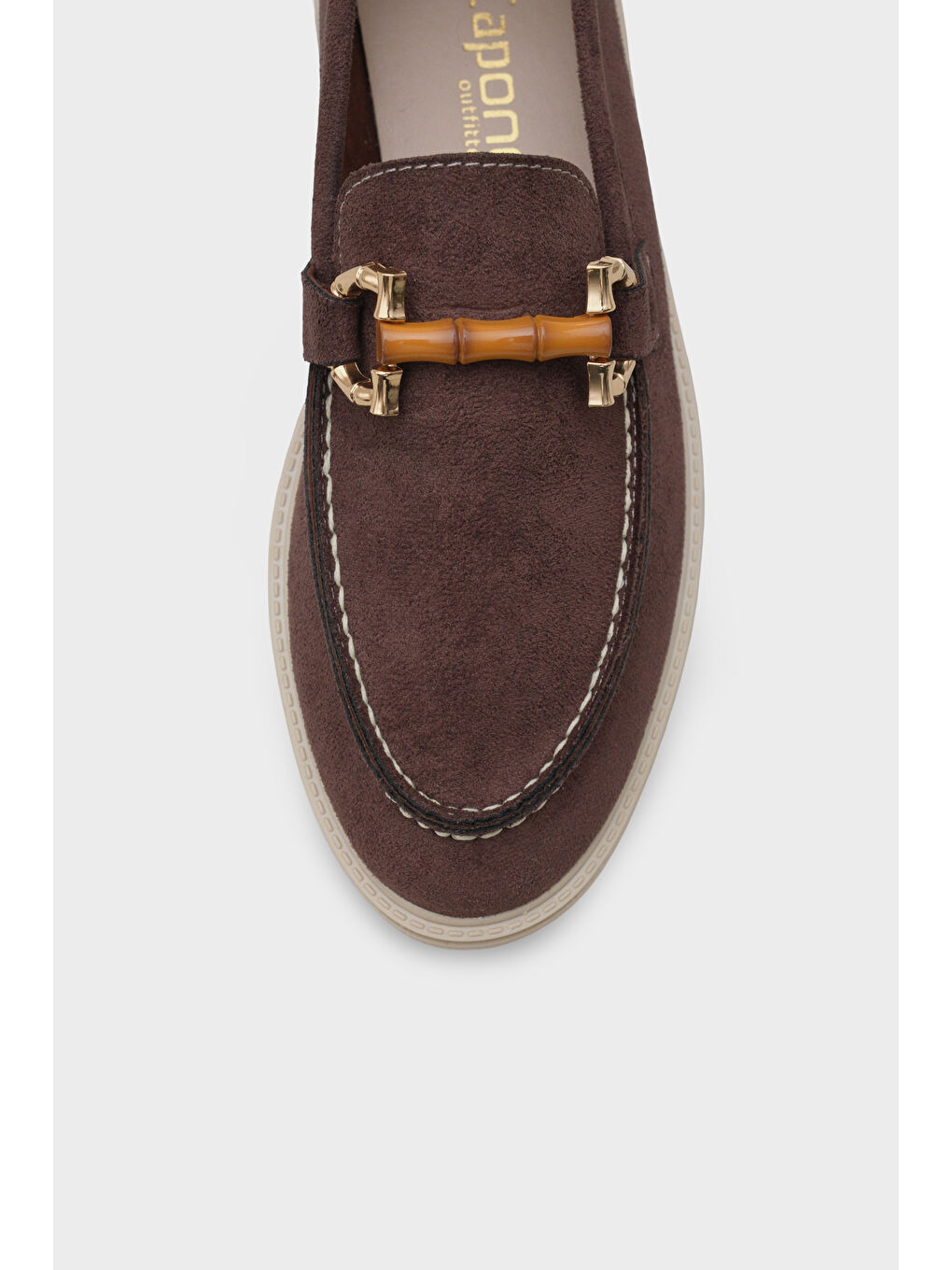 Kahverengi Pauline Tokalı Kadın Loafer-2