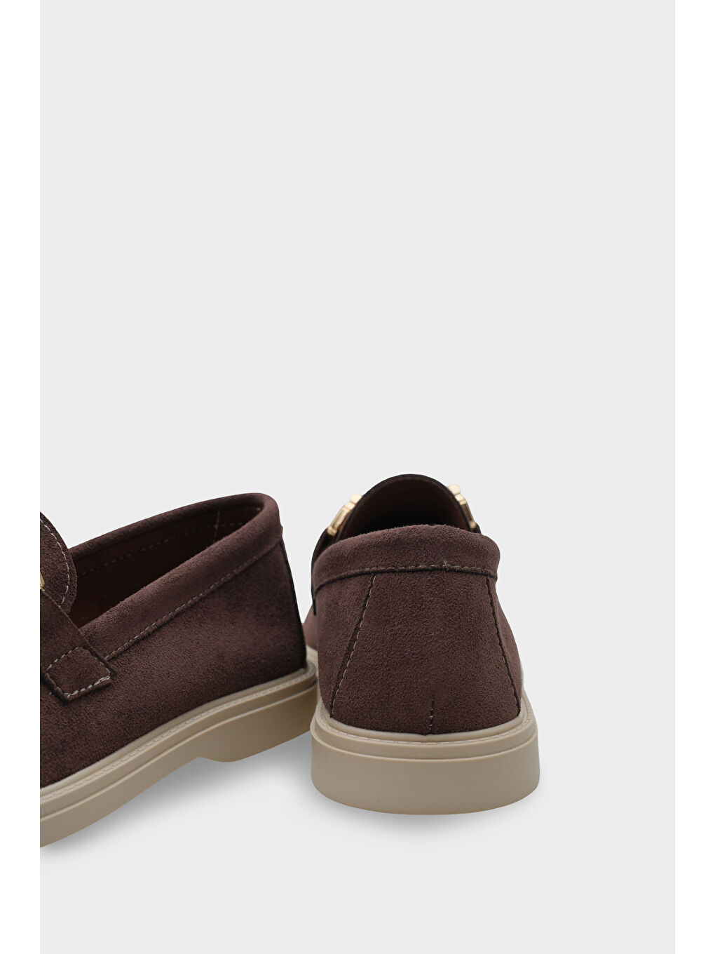 Kahverengi Pauline Tokalı Kadın Loafer-3