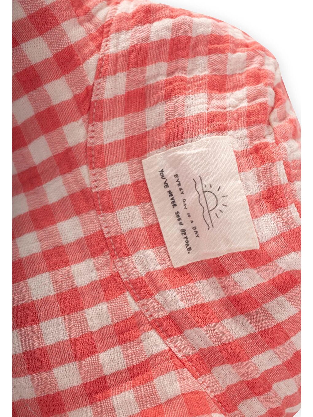 Müslin Fötr Şapka 2-8 Yaş Mercan Ekose-1