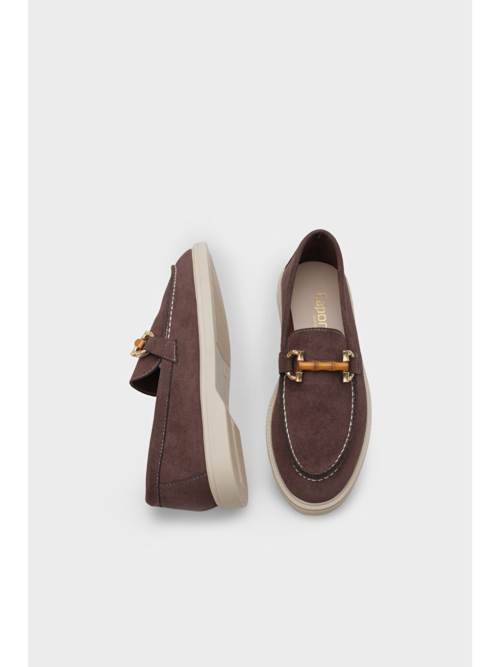 Kahverengi Pauline Tokalı Kadın Loafer-4