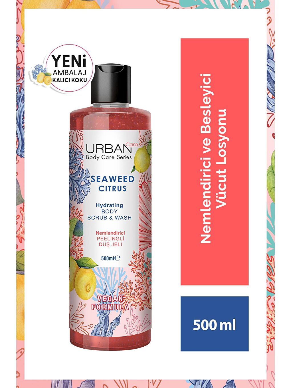 Urban Care Seaweed Citrus Nemlendirici ve Besleyici Peelingli Duş Jeli 500 ml