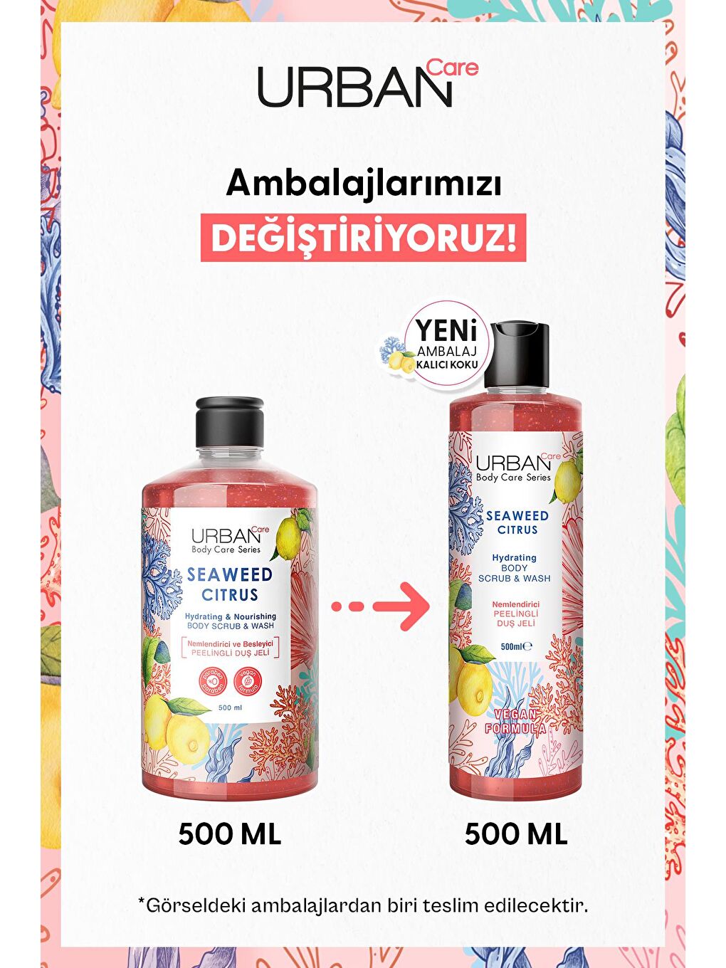 Urban Care Seaweed Citrus Nemlendirici ve Besleyici Peelingli Duş Jeli 500 ml - 1