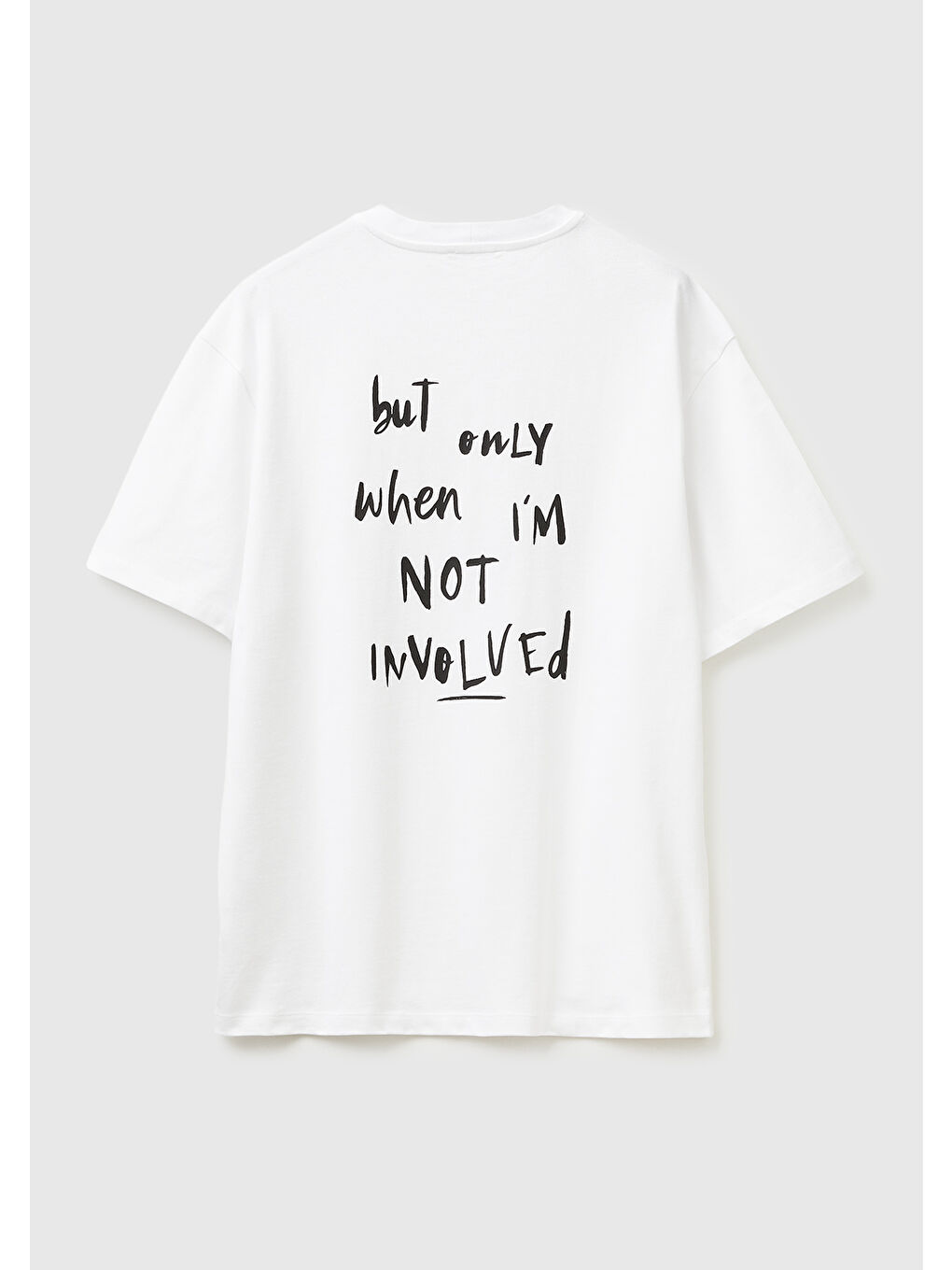 Erkek Beyaz Mix  %100 Pamuk Grafik Baskılı Bisiklet Yaka T-Shirt-1