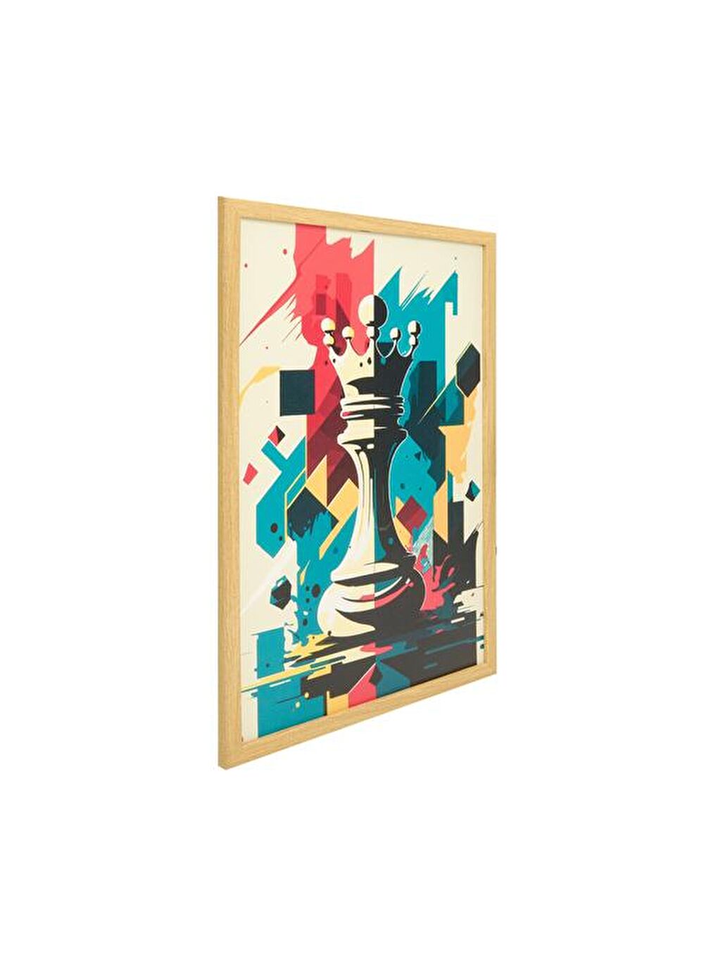 Karışık Deco Şah Pano Tablo - Renkli - 40x60 cm-1