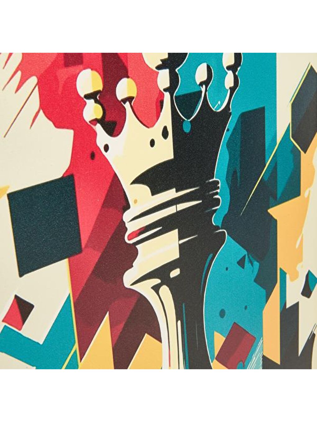 Karışık Deco Şah Pano Tablo - Renkli - 40x60 cm-2