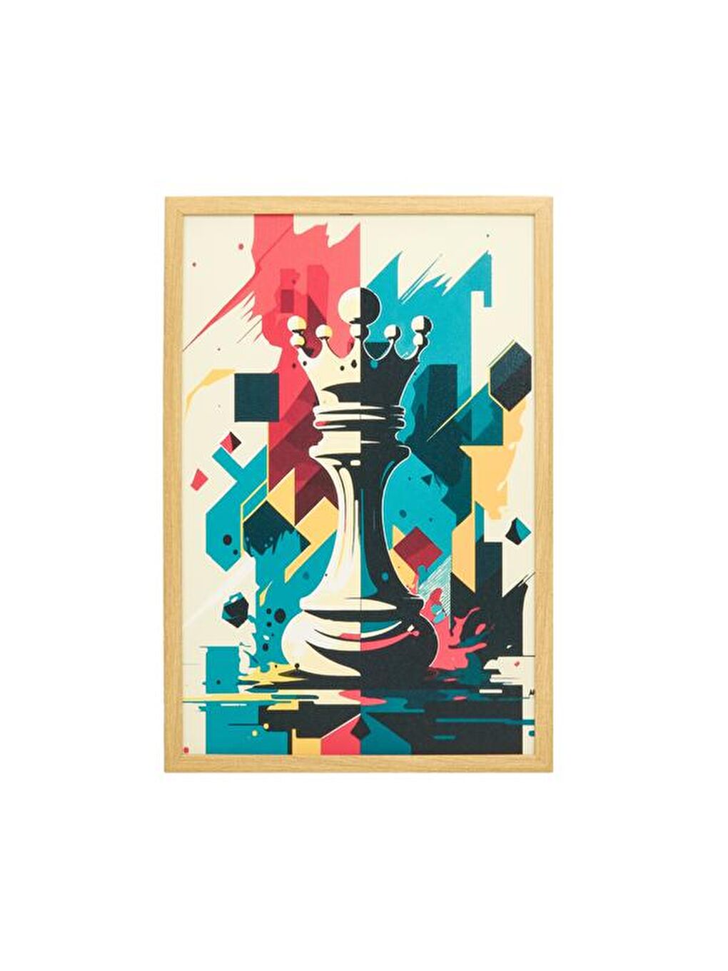 Karışık Deco Şah Pano Tablo - Renkli - 40x60 cm-3