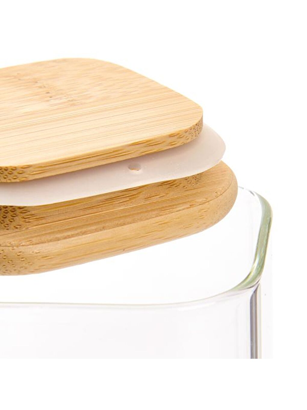 Renksiz Bambu Kapaklı Kavanoz - Şeffaf - 220 ml-2
