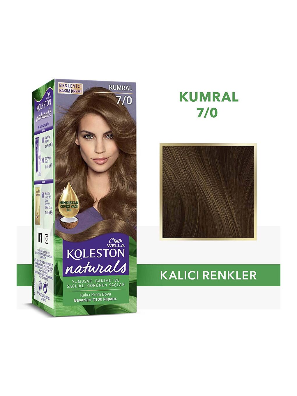 Wella Renksiz Koleston Naturals Saç Boyası 7/0 Kumral