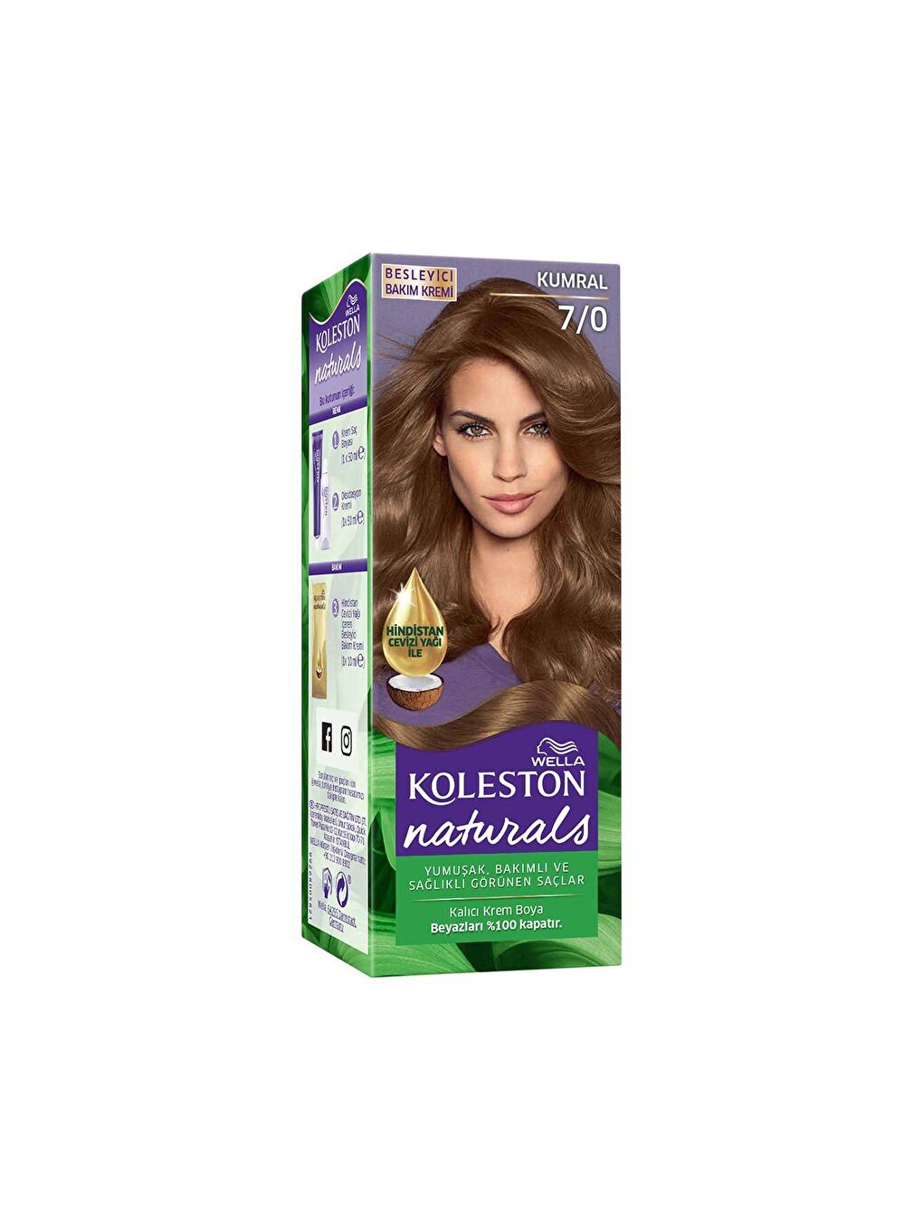 Wella Renksiz Koleston Naturals Saç Boyası 7/0 Kumral - 1