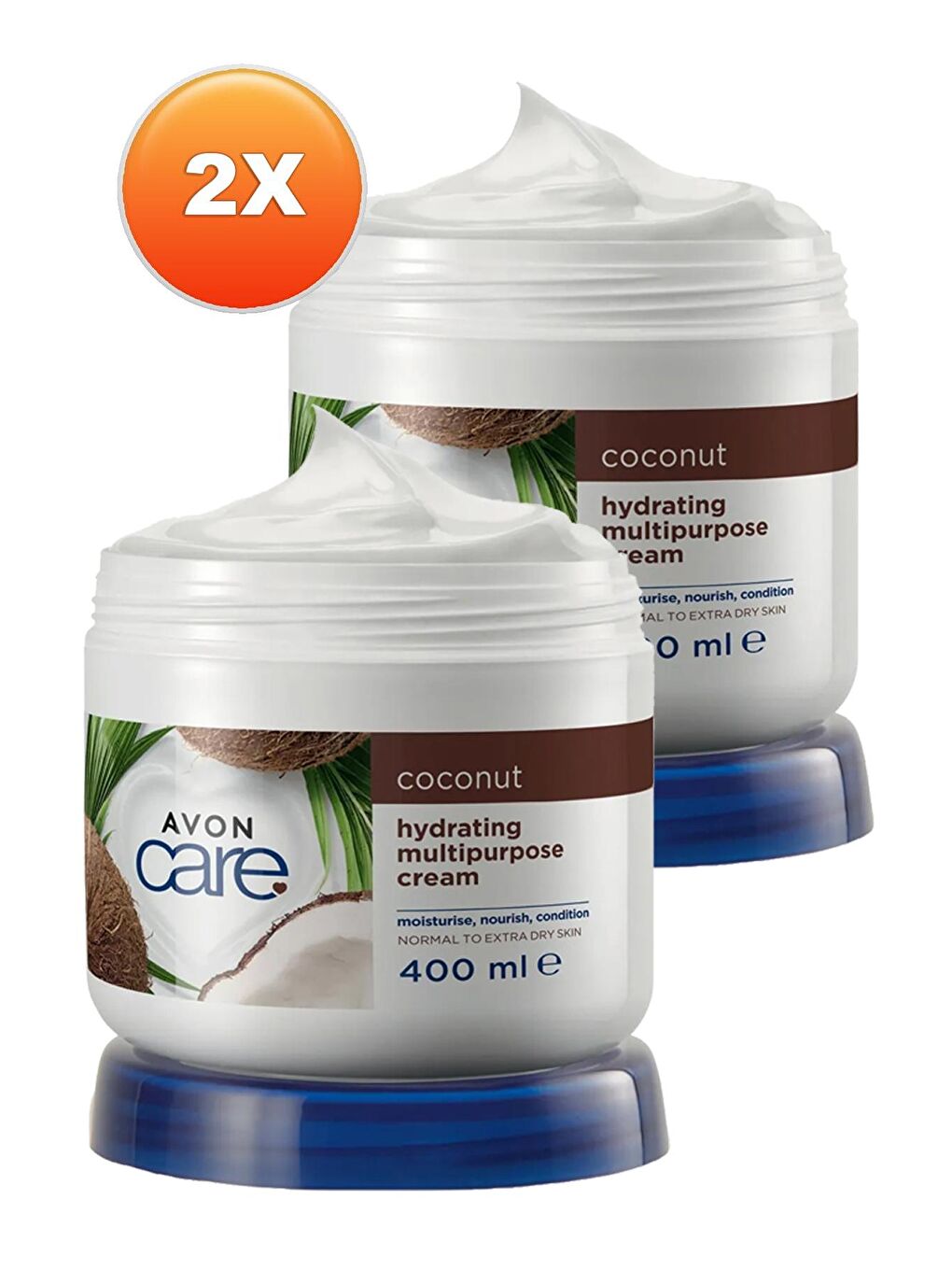 AVON Renksiz Care Hindistan Cevizi Yağı İçeren Çok Amaçlı Krem 400 Ml. İkili Set - 1