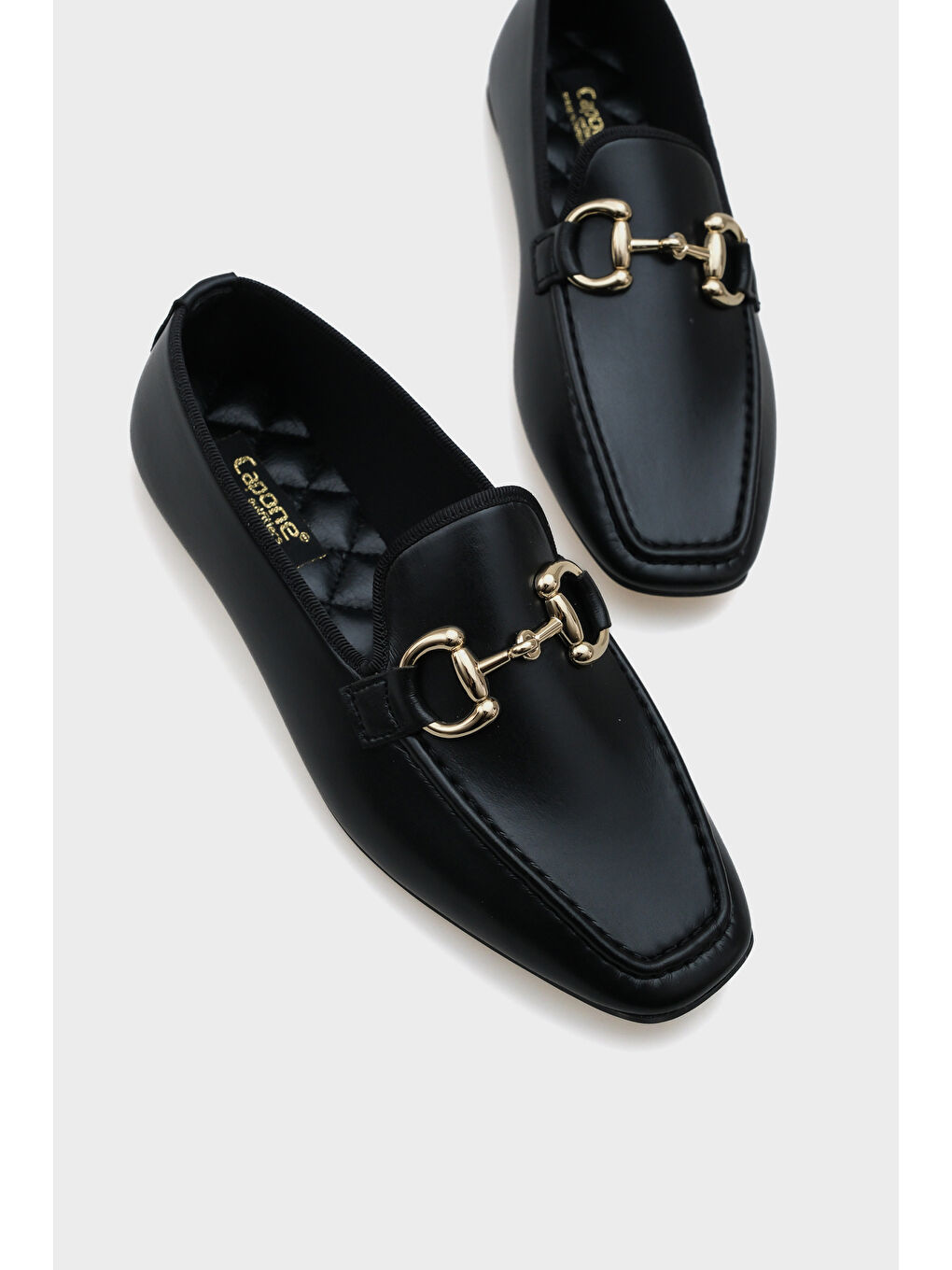 Siyah Candi Metal Tokalı Kadın Loafer-3