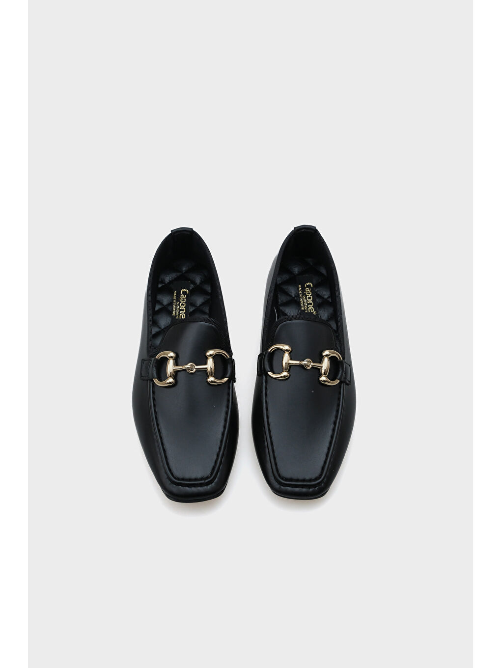 Siyah Candi Metal Tokalı Kadın Loafer-5