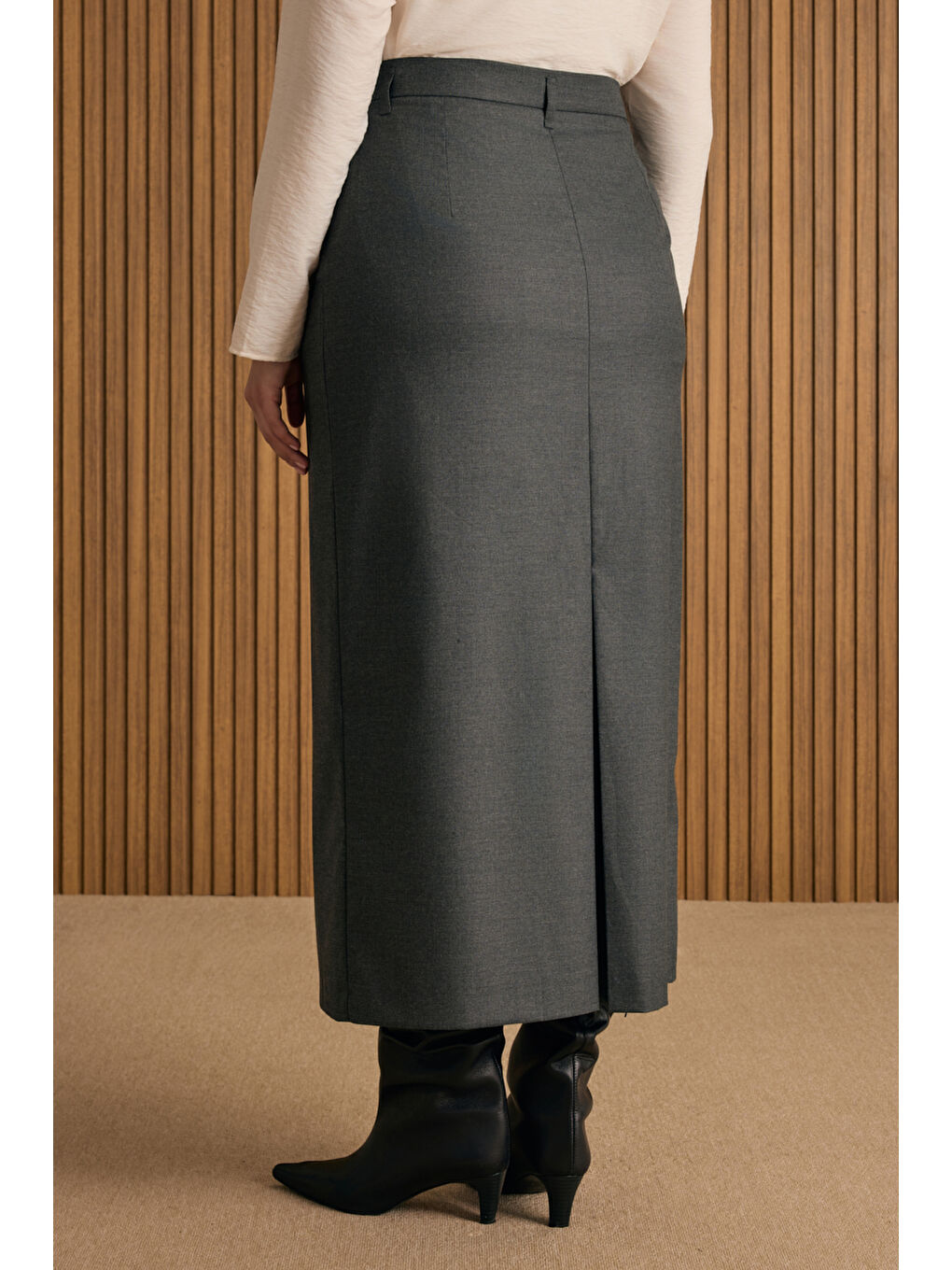 Siyah Klasik Etek-4