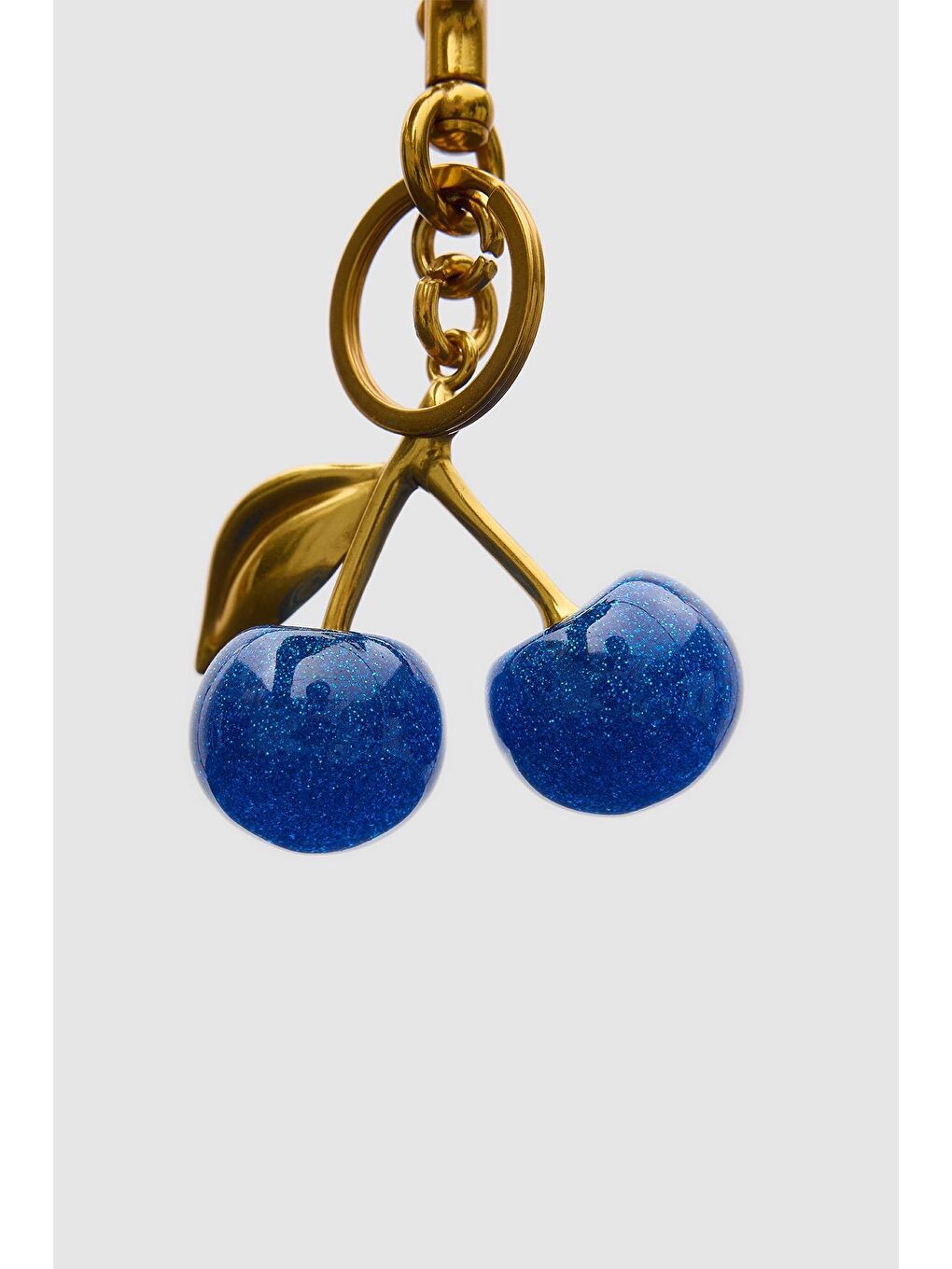 Kirazlı Çanta Charmı Mavi-2