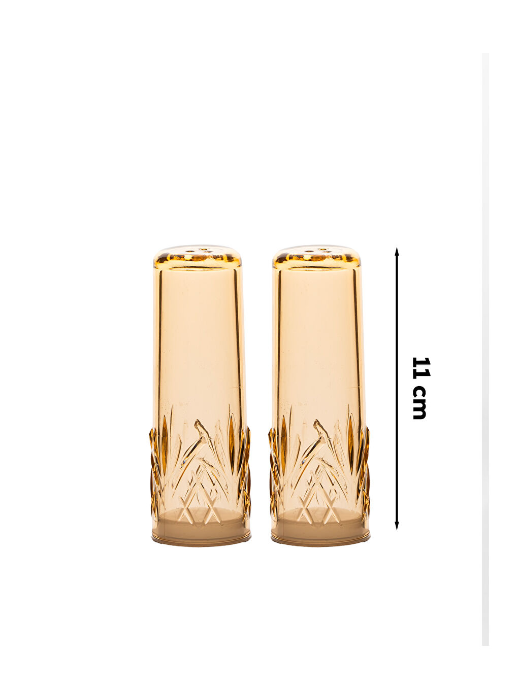 Turuncu 4345 Melody 2'li Akrilik Tuzluk Biberlik Karabiberlik 11 Cm-1