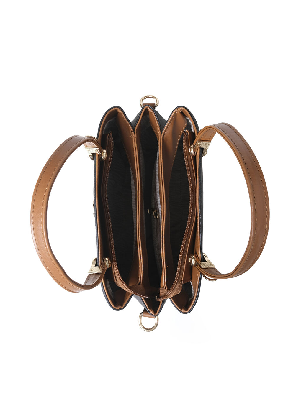 Kadın Omuz Çantası TH-YK6371 Siyah-Taba-4