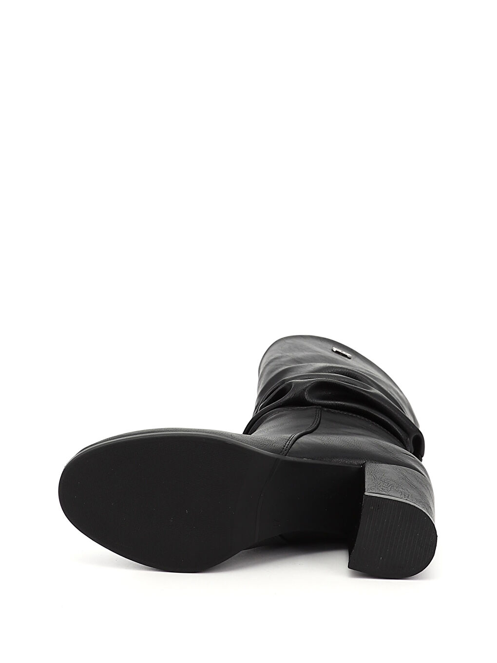 Mor Kadın ZÜMRÜT-SİYAH Yuvarlak Burun Körüklü Kalın Topuklu Çizme-3