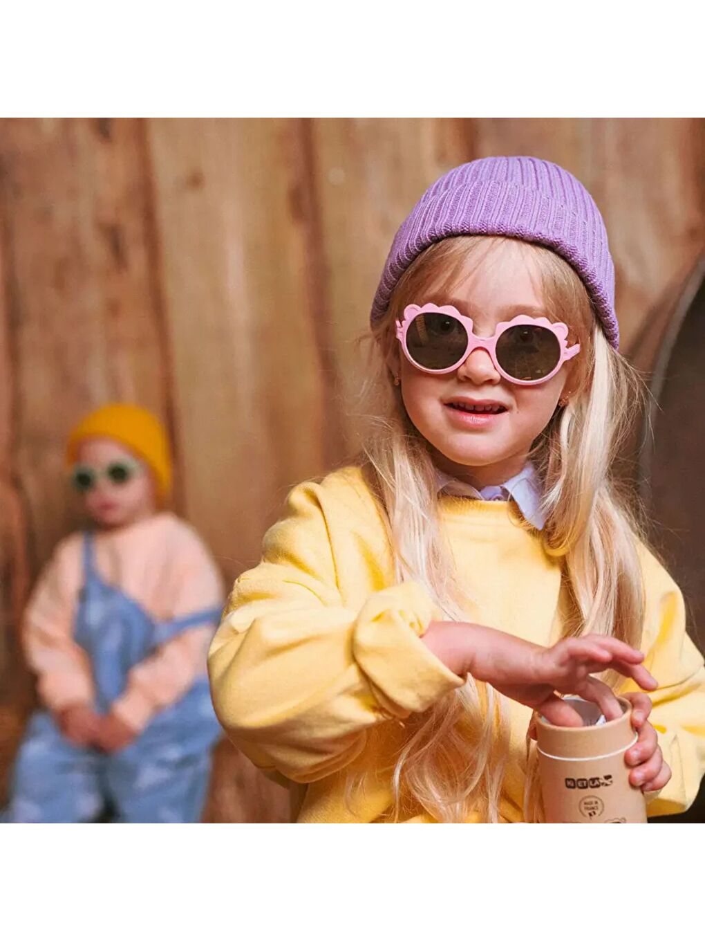 Pembe Lion Güneş Gözlüğü 1-2 Yaş Bubble Gum-4