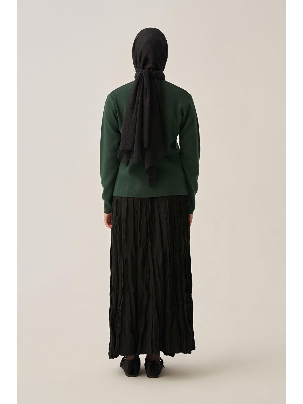 Yeşil Zümrüt-Kısa Form Ceket Hırka-2