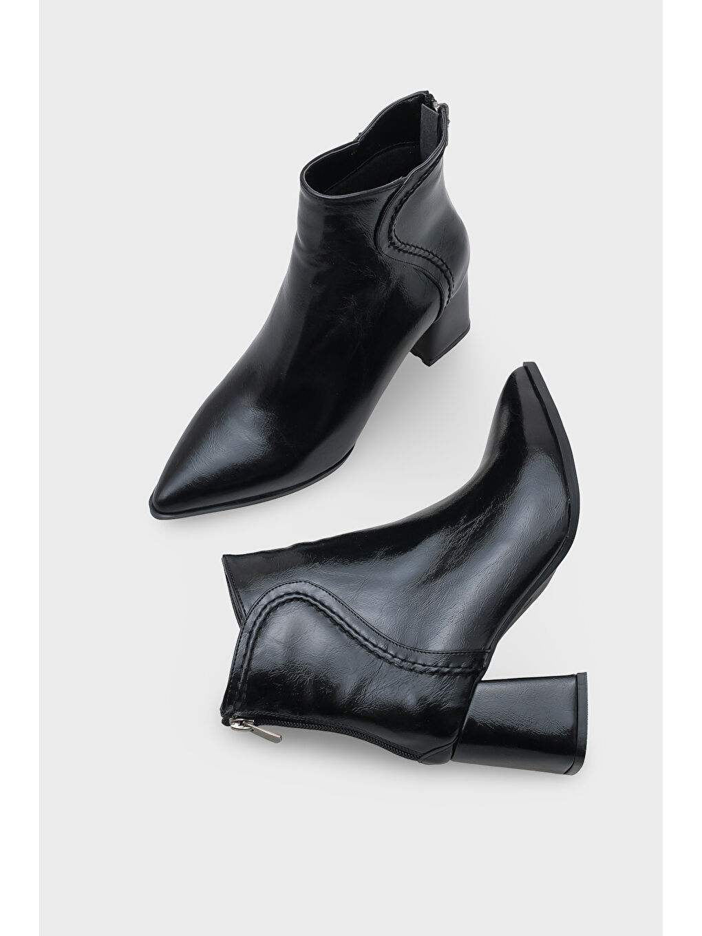 Sydel Kadın Siyah Sivri Burun Bot-5