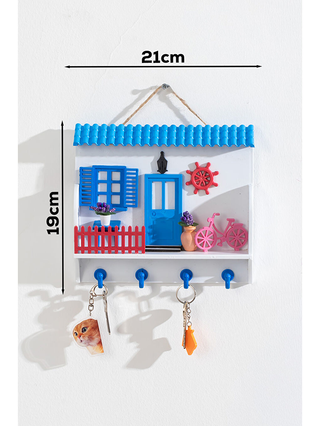 Karışık 4331 Duvara Montajlı Dekoratif Anahtarlık-2