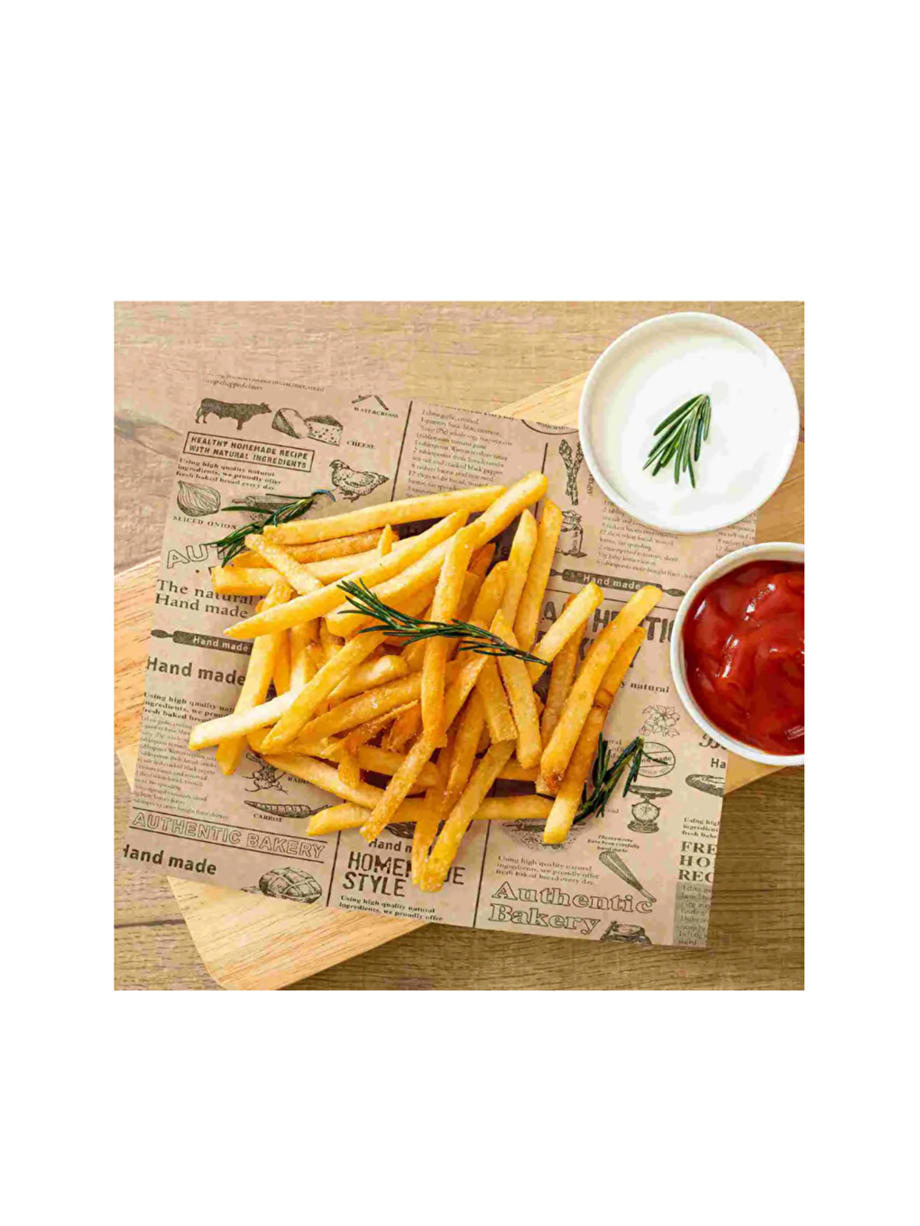 Bej Vintage Desenli Breakfast Kahvaltı Servis Ve Sunum Kağıdı 37x28 Cm 150 Adet-2