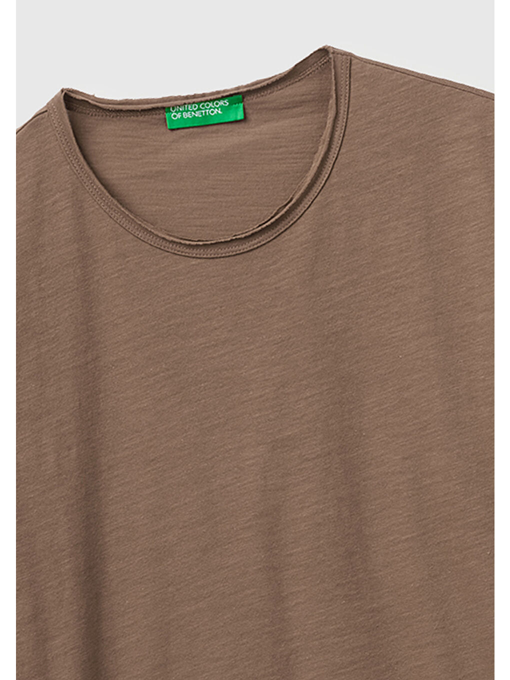 Erkek Kahverengi  %100 Pamuk Regular Fit Bisiklet Yaka T-Shirt-2