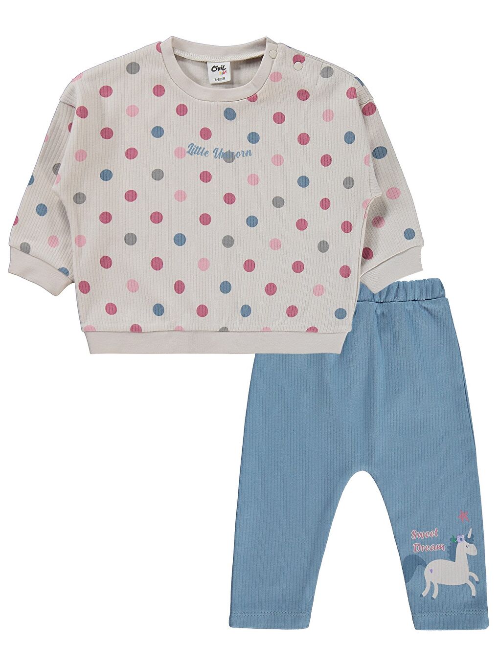 Baby Puan Empirme 6-18 Ay Takım - Bej-2