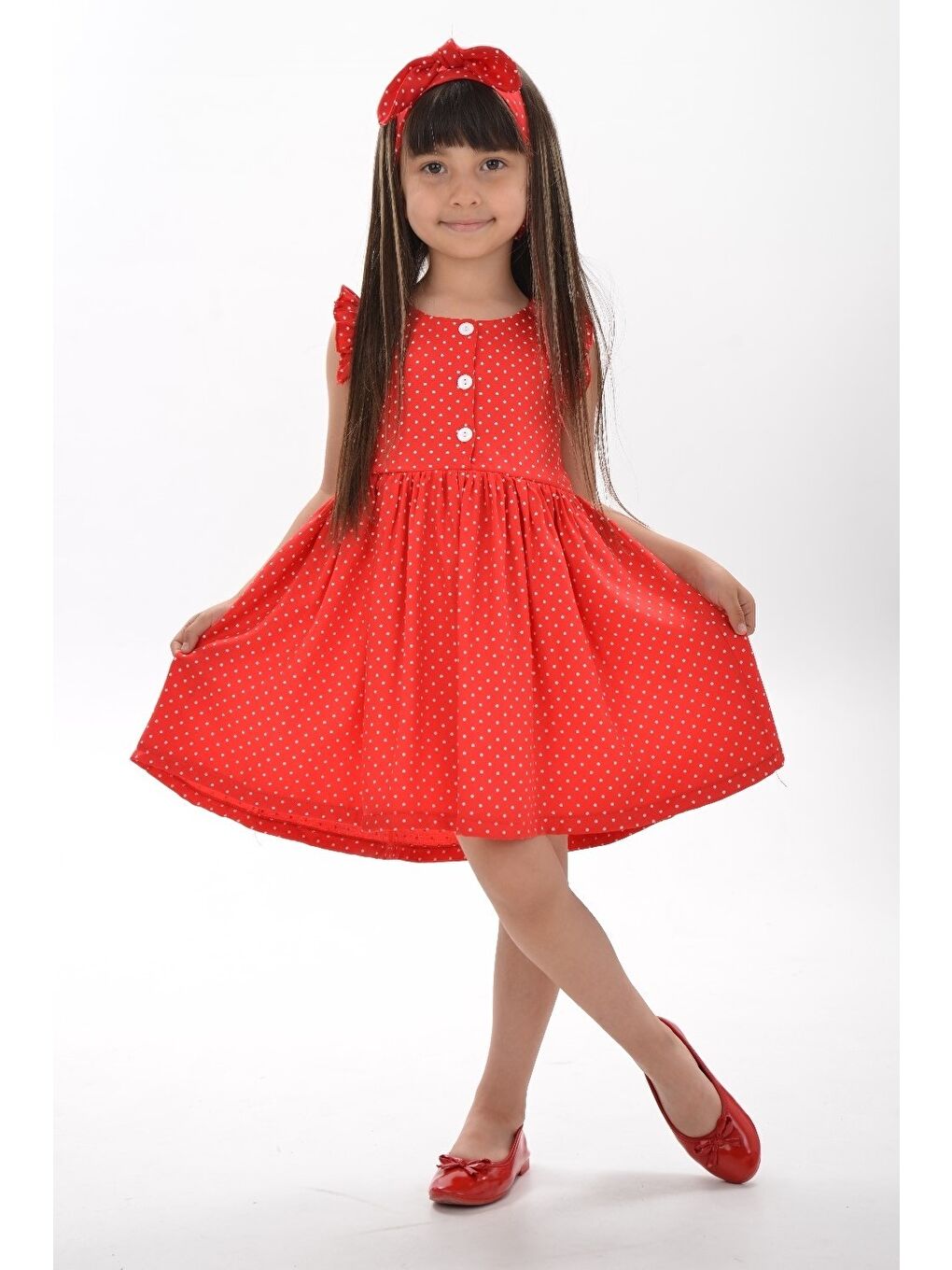 Kırmızı Belmando Summer Style Bandanalı Elbise-2