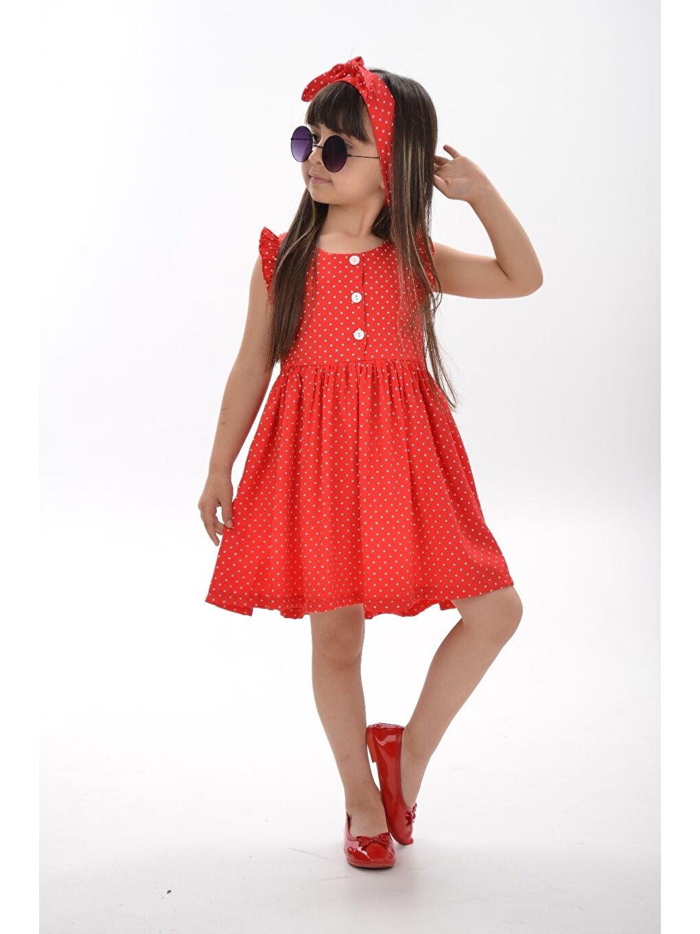 Kırmızı Belmando Summer Style Bandanalı Elbise-3