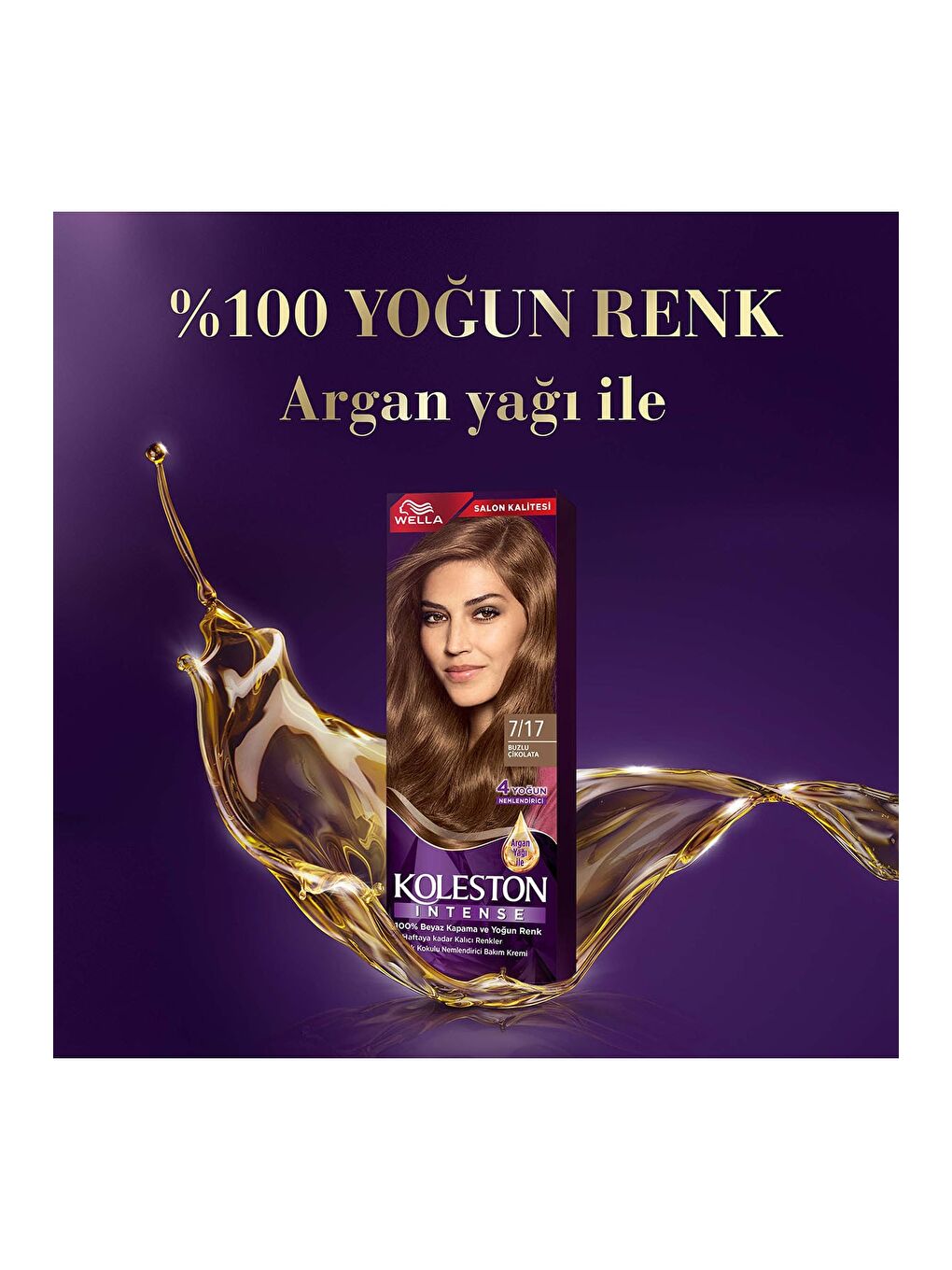 Wella Renksiz Koleston Intense Saç Boyası 7/17 Buzlu Çikolata - Salon Kalitesi - 2