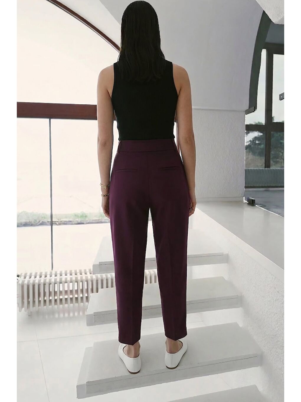 Talia Havuç Pantolon - Mürdüm-3