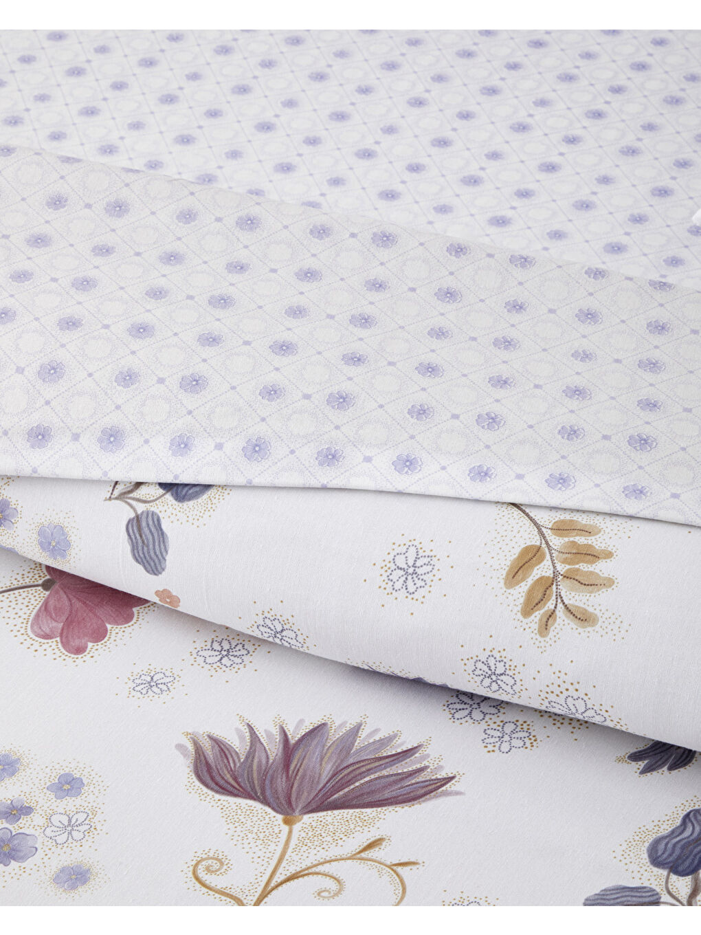 Misty Dream Dijital Baskılı Kolay Ütülenir Çift Kişilik Nevresim Takımı 200x220 cm Mor-2