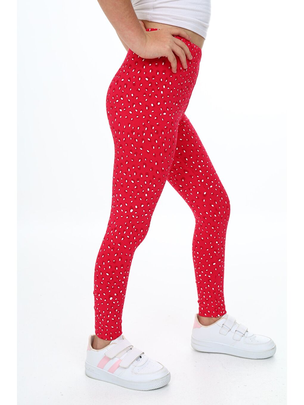 Fuşya Kız Çocuk Baskılı Tayt-3