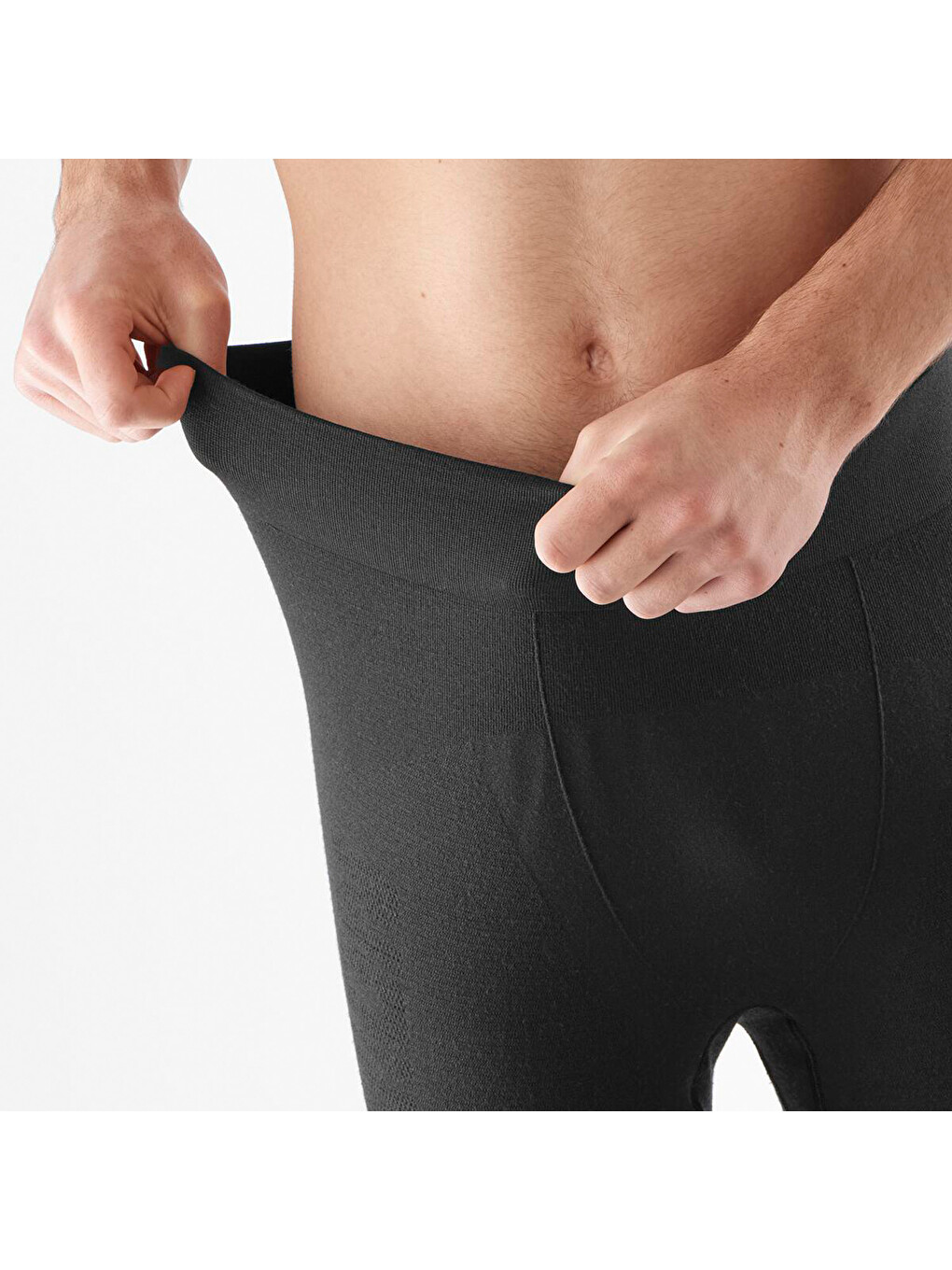 Essential Wool Seamless Erkek Siyah İçlik Alt-2