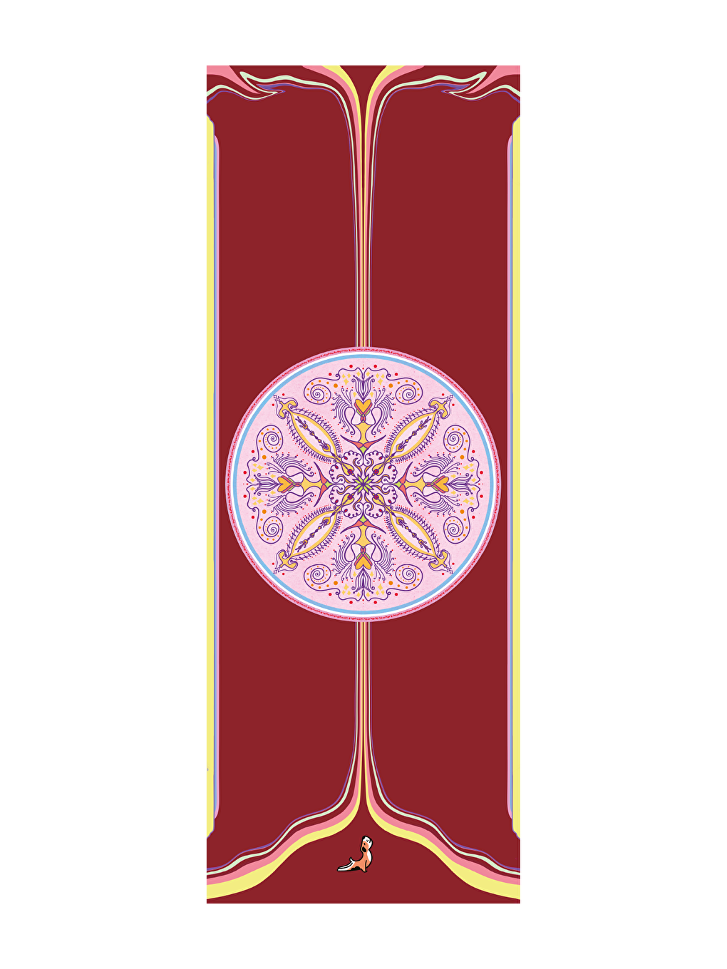 Kırmızı Mandala Serisi Now Here 4.1 mm Doğal Kauçuk Kaydırmaz Yoga Matı