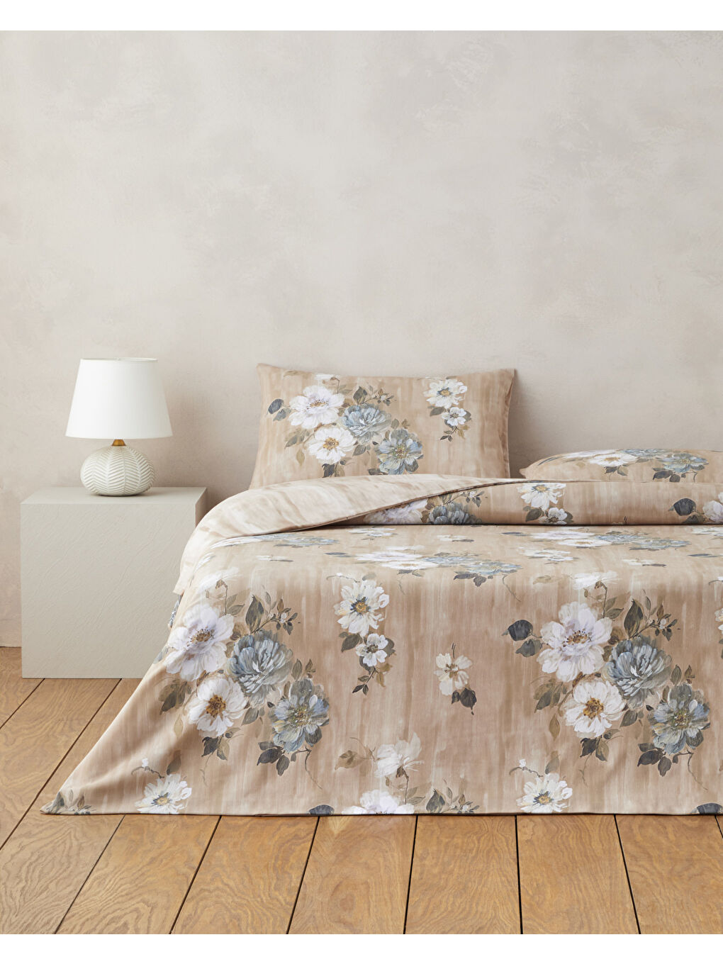 Rose Bright Dijital Baskılı Kolay Ütülenir Çift Kişilik Nevresim Takımı 200x220 cm Kahverengi